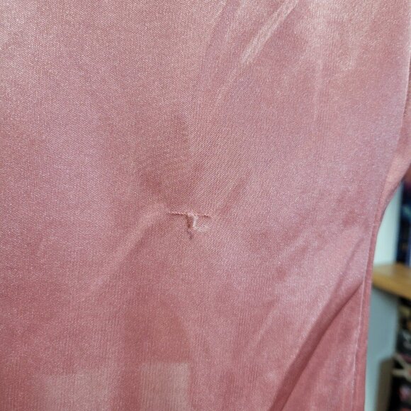 Petra Fashions 1X Light Pink Lace Shortsleeve Classic Tie Summer Robe - Picture 8 of 9